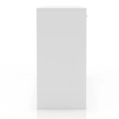 2pc Grayde 3 Drawer Vanity Table And Mirror Set With Led Trim And USB Ports - Luminous White - MiBasics - Image 6