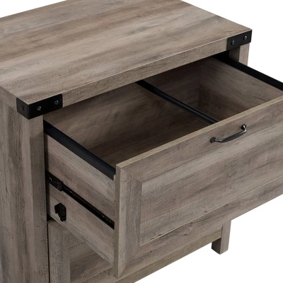 Rustic Farmhouse 2 Drawer File Cabinet - Saracina Home - Image 7