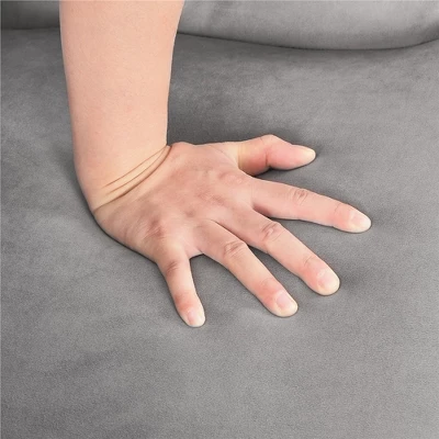 Yaheetech Velvet Upholstered Accent Chair With Tufted High Back Metal Legs For Living Room - Image 6