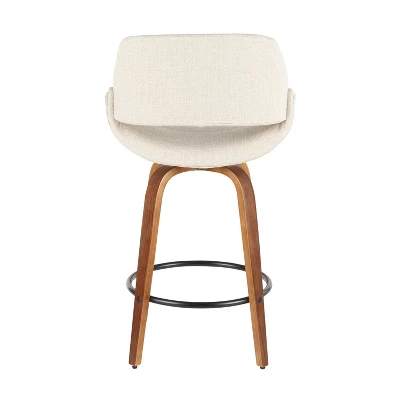 Set Of 2 Fabrico Mid Century Modern Counter Height Barstool - LumiSource - Image 4