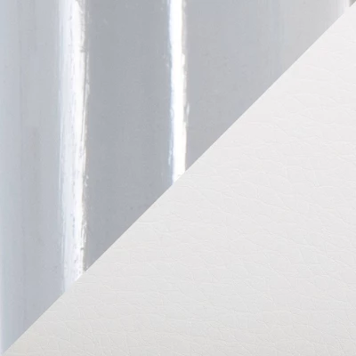 48" Chloe PU Leather/Metal Storage Bench Chrome/White - LumiSource - Image 7