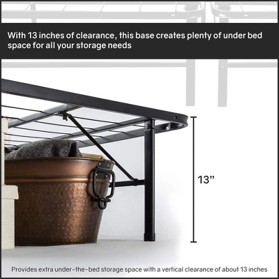 Continental Sleep 14 Inch Quickbase Metal Mattress Platform Bed Frame Foundation With Steel Slats (No Box Spring Needed), Twin, Black - Image 4