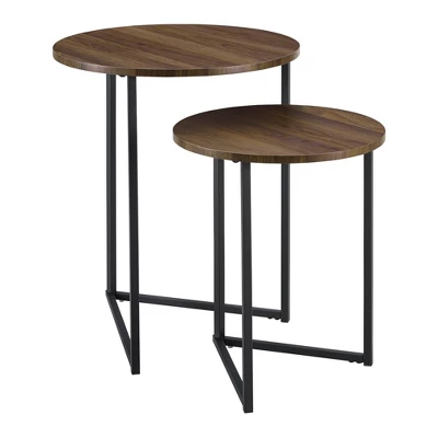 2pc Glam V Leg Nesting Side Tables - Saracina Home - Image 8