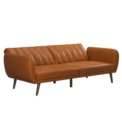 Brittany Futon Convertible Sofa Faux Leather - Novogratz - Image 4