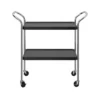 Cosco Stylaire 2 Tier Serving Cart Black/Silver