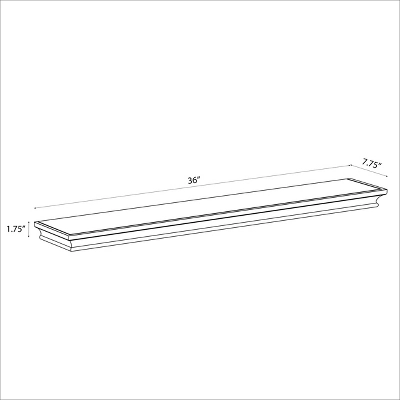 Traditional Wall Shelf White - Threshold™ - Image 3