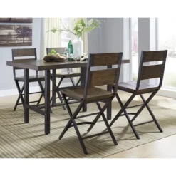 Kavara Rectangular Dining Room Counter Table - Wood/Medium Brown - Signature Design By Ashley