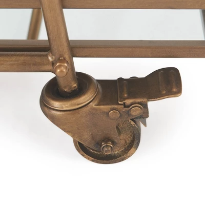 Addison Bar Cart Antique Gold - Adore Decor - Image 7