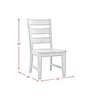 Sultan Side Chair Set Antique Oak - Picket House Furnishings