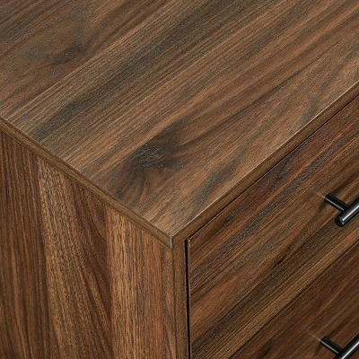 Sana Modern Triple Storage TV Stand For TVs Up To 80" Dark Walnut - Saracina Home - Image 4