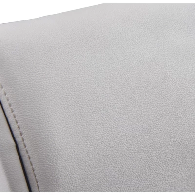 Upholstered Faux Leather Platform Bed With LED Light Bed Frame With Slatted-ModernLuxe - Image 5