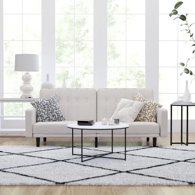 Merrick Lane Mid Century Modern Split-Back Sofa Futon With 3 Recline Positions