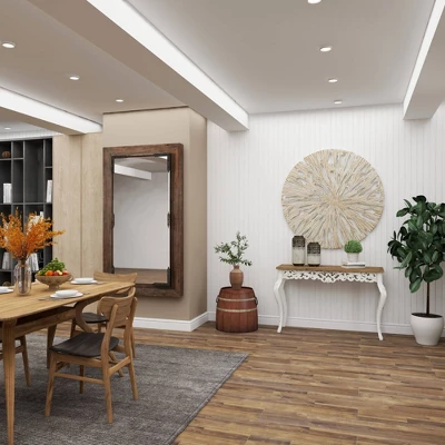 Wood Parisian Design Floral Ornate Detailing Console Table White - Olivia & May - Image 10