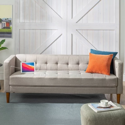 73" Pascal Sofa With USB Oatmeal - Zinus - Image 2