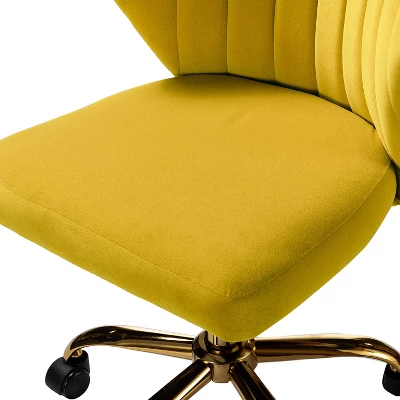 Ilia Task Chair Swivel Office Chair Desk Chair With Tufted Back | Karat Home - Image 3