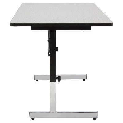 47.5" Canvas & Color Adjustable All Purpose Desk Black/Gray - Calico Designs - Image 4