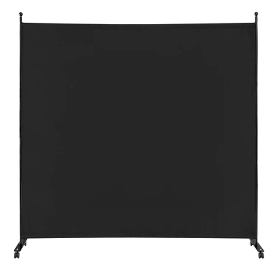 Costway 6FT Single Panel Room Divider With Wheels Rolling Fabric Partition Privacy Screen - Image 9