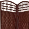 5 1/2 Ft. Tall Fiber Weave Room Divider - Dark Red (5 Panel)