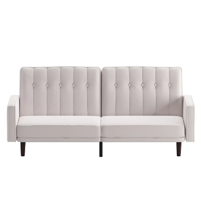 Merrick Lane Mid Century Modern Split-Back Sofa Futon With 3 Recline Positions - Image 10