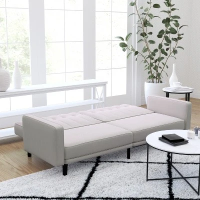 Merrick Lane Mid Century Modern Split-Back Sofa Futon With 3 Recline Positions - Image 3