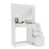 Harper Vanity Table With Lighted Mirror White - Polifurniture