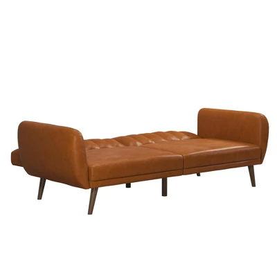 Brittany Futon Convertible Sofa Faux Leather - Novogratz - Image 6