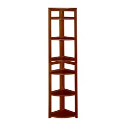 Cakewalk High Corner Folding Bookcase - Regency