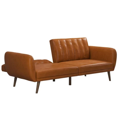 Brittany Futon Convertible Sofa Faux Leather - Novogratz - Image 5