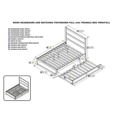 Noho Bed With Footboard And Twin Trundle - AFI - Image 6