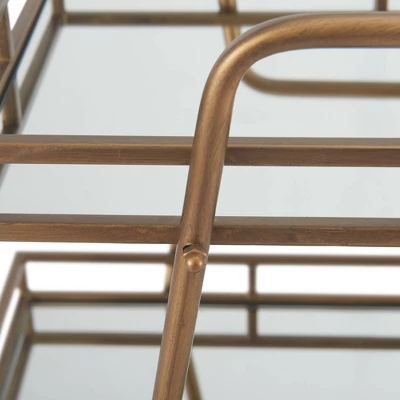 Addison Bar Cart Antique Gold - Adore Decor - Image 6