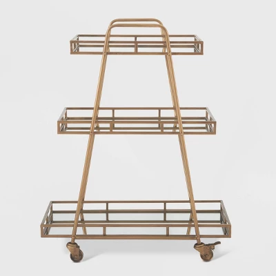 Addison Bar Cart Antique Gold - Adore Decor - Image 11