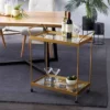 Contemporary Metal Bar Cart Gold - Olivia & May