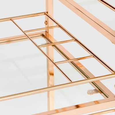 Alcott 3 Tier Bar Cart Bright Gold - Angelo:HOME - Image 4