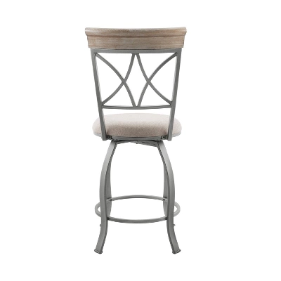 Carter Swivel Metal Counter Stool Pewter - Powell - Image 4