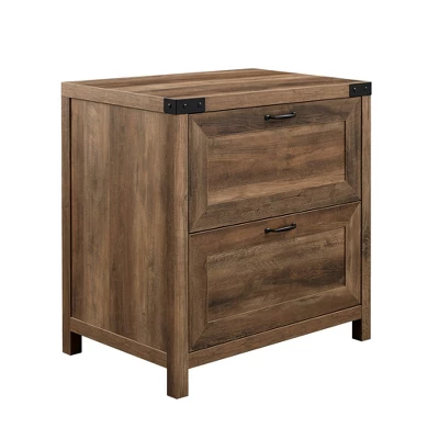 Rustic Farmhouse 2 Drawer File Cabinet - Saracina Home - Image 11