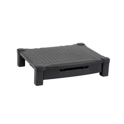 4" Plastic Monitor Stand With Drawer Black - Mind Reader - Image 6