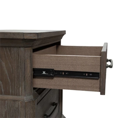 2 Drawer Night Stand W/ Charging Station In Brown - Liberty Furniture - Image 5