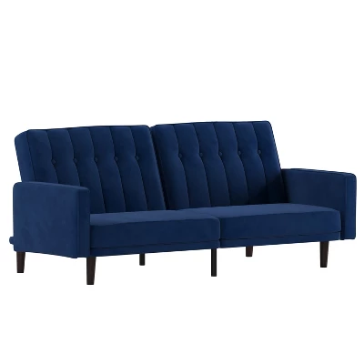 Merrick Lane Mid Century Modern Split-Back Sofa Futon With 3 Recline Positions - Image 12