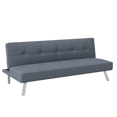 Colette Convertible Futon Sofa Bed Light Gray - Serta - Image 2