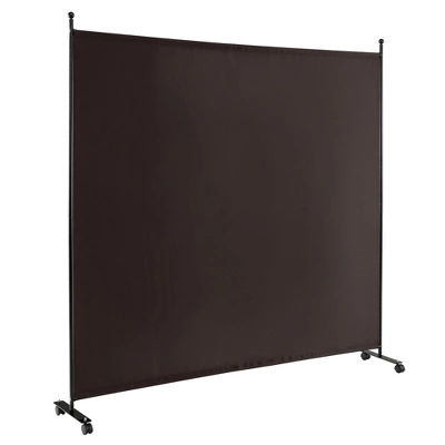 Costway 6FT Single Panel Room Divider With Wheels Rolling Fabric Partition Privacy Screen - Image 11