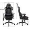 Costway Massage Gaming Chair Adjustable Reclining Racing Chair W/Headrest&Footrest GrayBlack