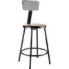 2pk 24" Heavy Duty Steel Counter Height Barstool With Backrest Black - Hampden Furnishings