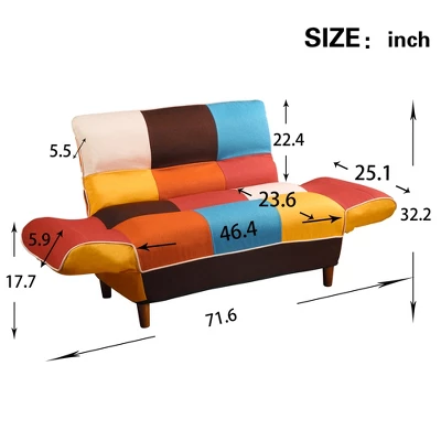 Modern Colorful Sleeper Sofa, Convertible Sofa Bed-ModernLuxe - Image 2