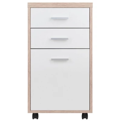 3pc Kenner Set Modular Desk With 2 Drawer & 3 Shelves Reclaimed Wood - Winsome - Image 8