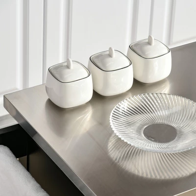 HOMCOM Rolling Kitchen Island Utility Trolley, Storage Cart On Wheels With Drawer, Spice Rack, Black - Image 5