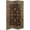 6" Double Sided Persian Rug Canvas Room Divider Beige - Oriental Furniture