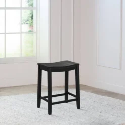 24" Fiddler Wood Backless Counter Height Barstool Black - Hillsdale Furniture