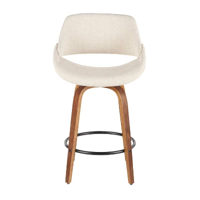 Set Of 2 Fabrico Mid Century Modern Counter Height Barstool - LumiSource - Image 5