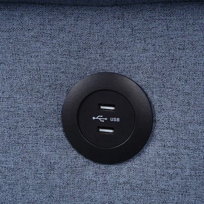 78" Nichelle Sofa Blue Fabric - Acme Furniture - Image 4