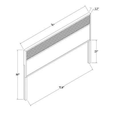 Wood & Cane Transitional Headboard - Hearth & Hand™ With Magnolia - Image 7